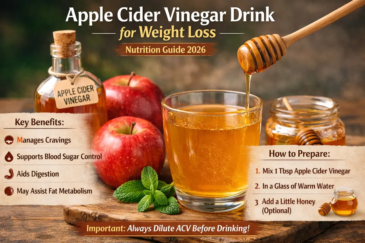 Apple cider vinegar drink with honey for weight loss