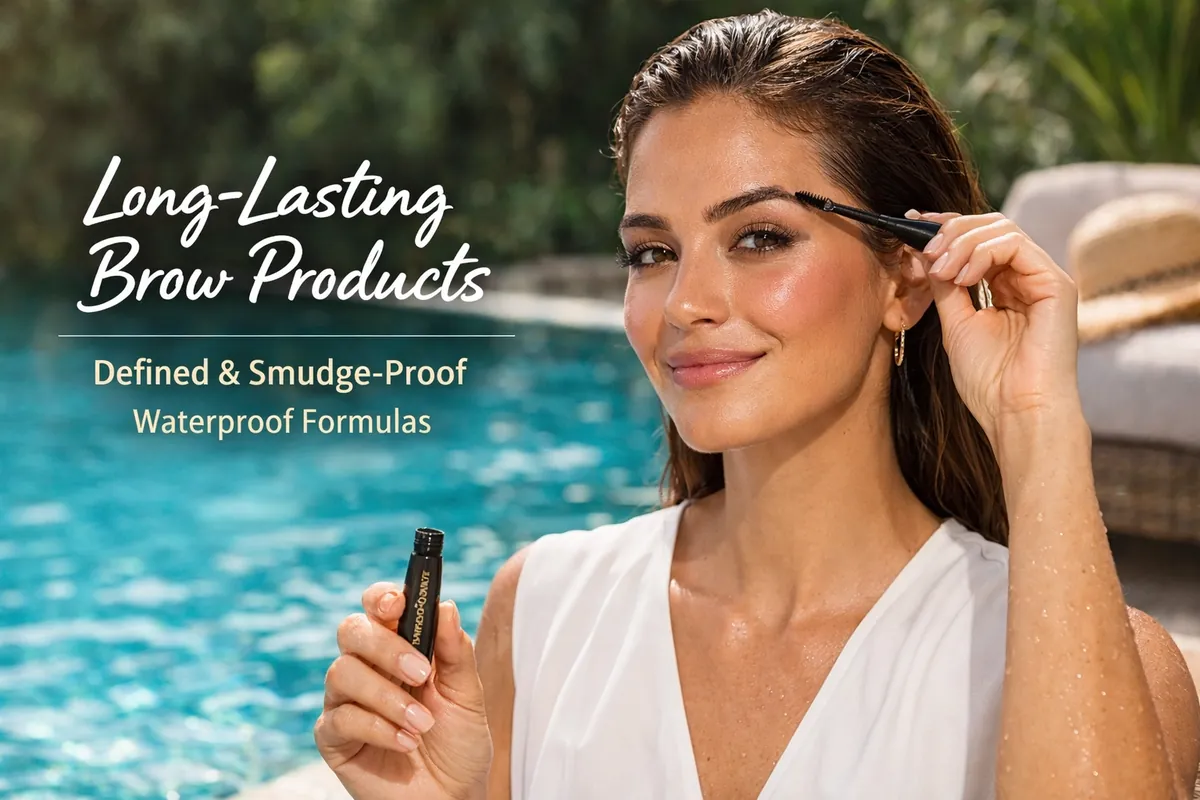 Lightweight waterproof foundation and skin tint bottle among pool-party makeup essentials