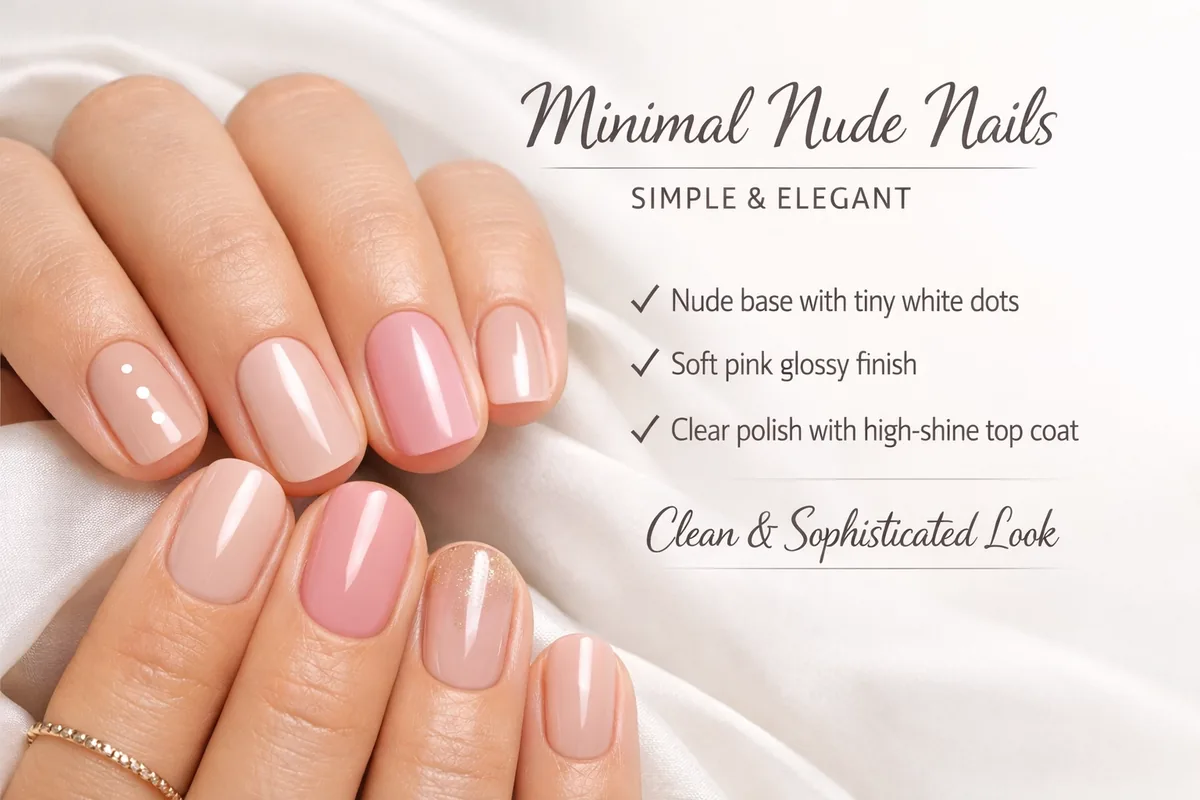 Micro French tip manicure on short nails with white and pastel tips