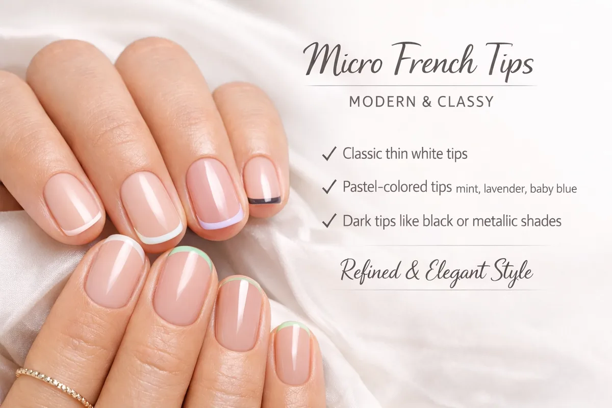 Minimal line art on short nude nails with fine white lines