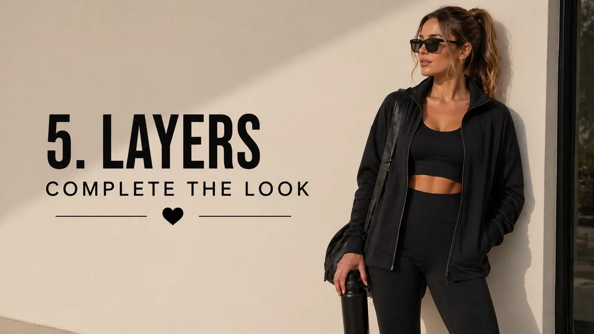 Oversized black tee with biker shorts as a stylish gym wear outfit for women