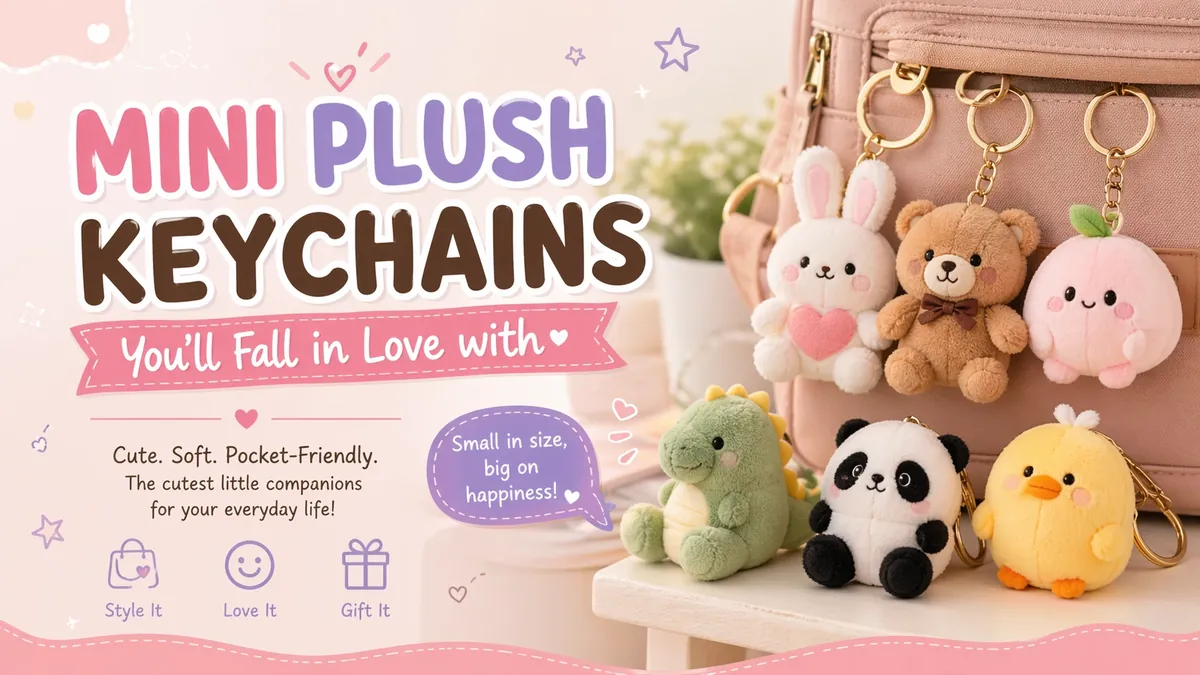 Common questions about mini plush keychains infographic