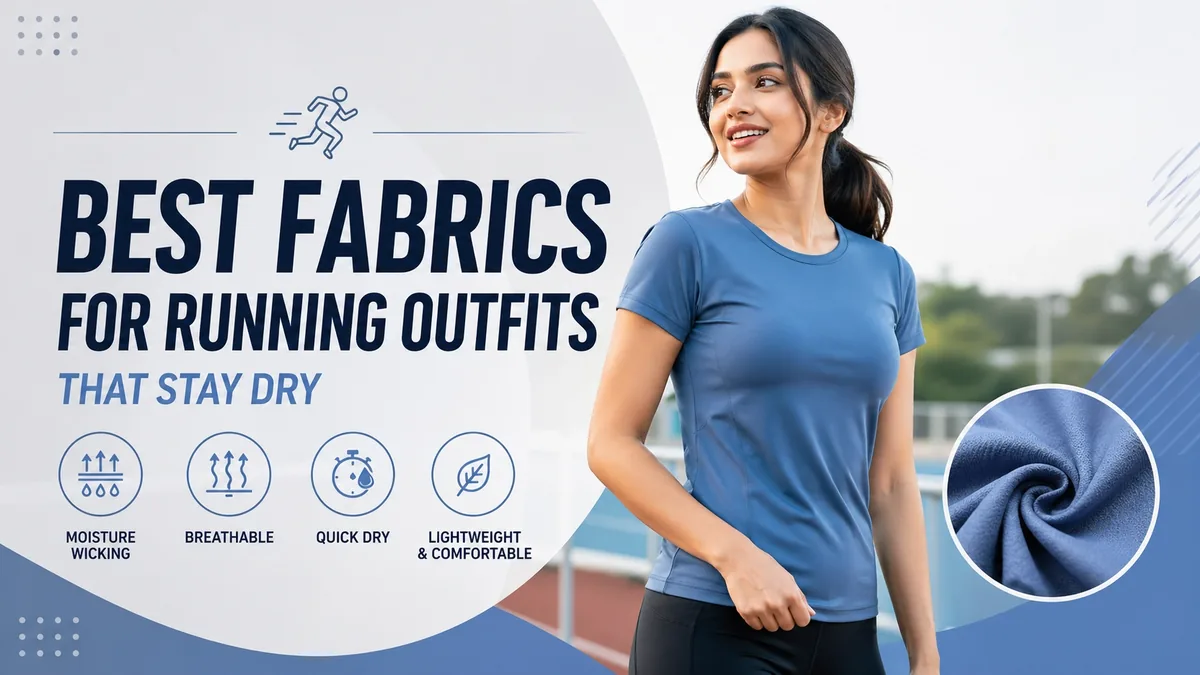Woman in quick-dry t-shirt and high rise leggings for running