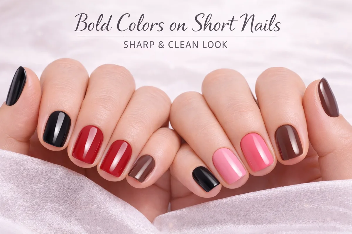Soft ombre short nails with a smooth pink-to-nude gradient