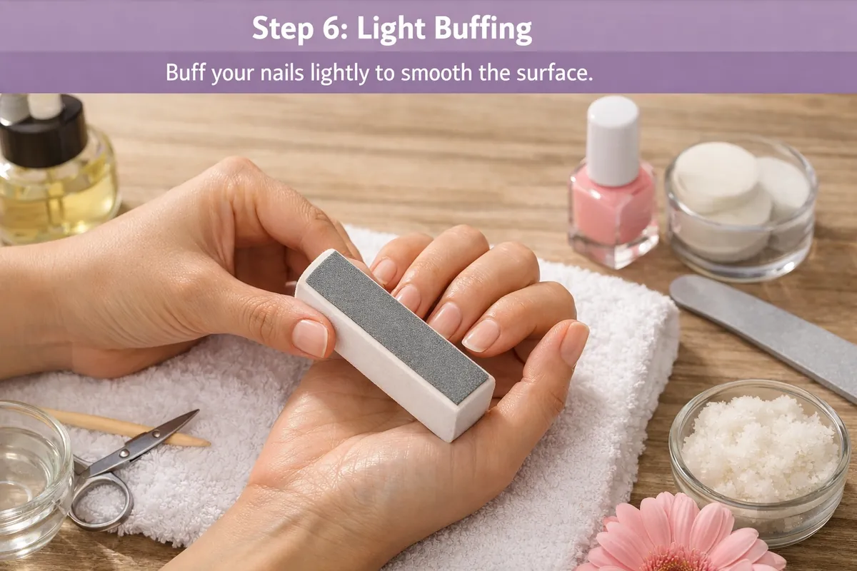 Step 9 sealing nails with a glossy top coat