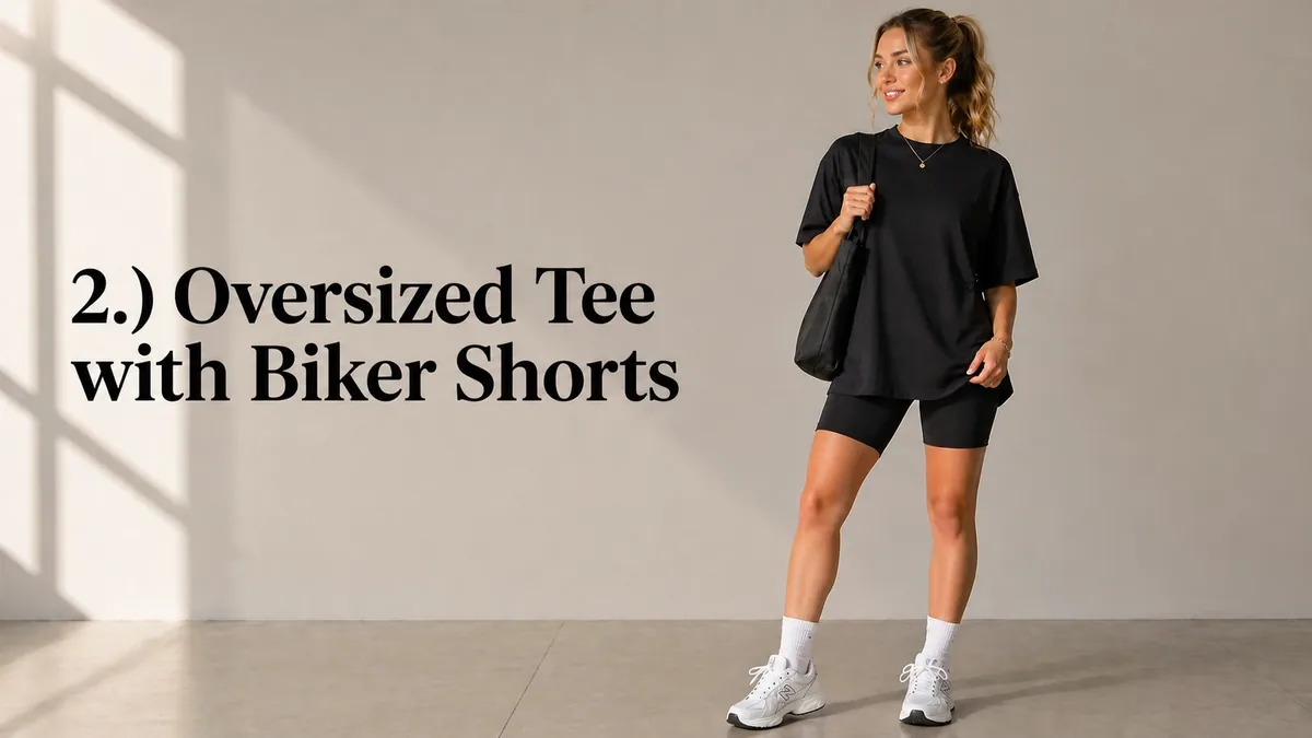 Woman in a black matching gym set, a top stylish gym wear trend for women
