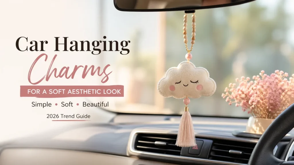 Car Hanging Charms for a Soft Aesthetic Look