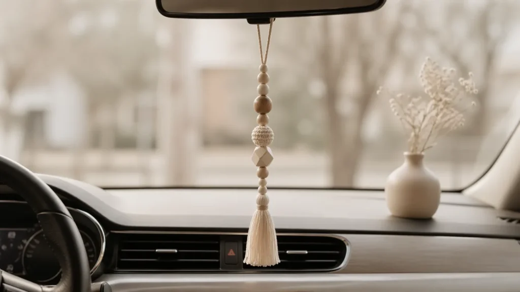 Soft aesthetic car interior – car hanging charm