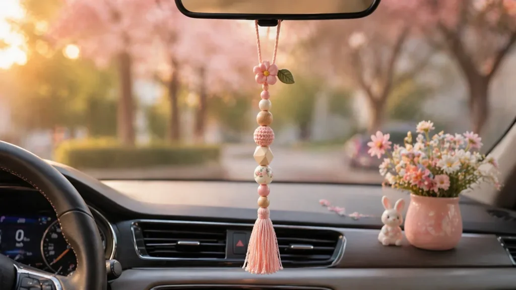 Neutral Beaded Charms – car hanging charm