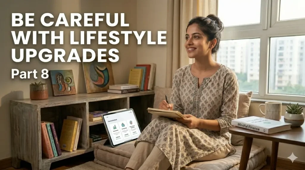 Step 8: Be Careful With Lifestyle Upgrades – young woman managing money
