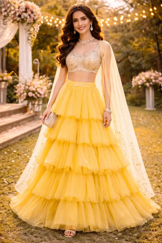 Tiered Ruffle Dresses – summer wedding party wear dress