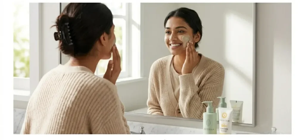 Night skincare routine for summer